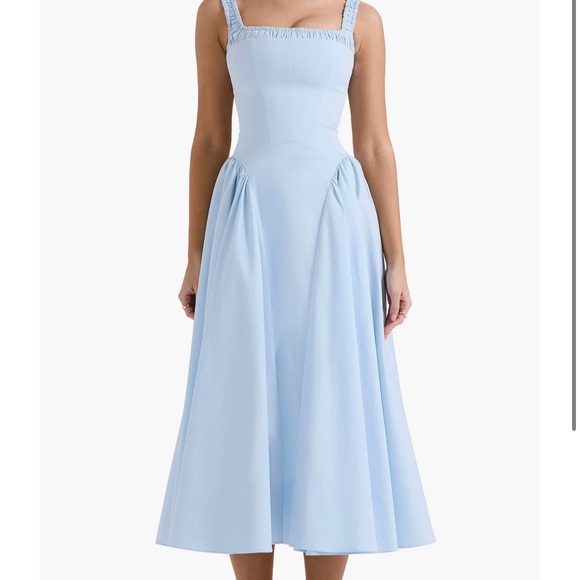House of CB Light Blue Dorothy Midi Dress XS - Picture 1 of 2